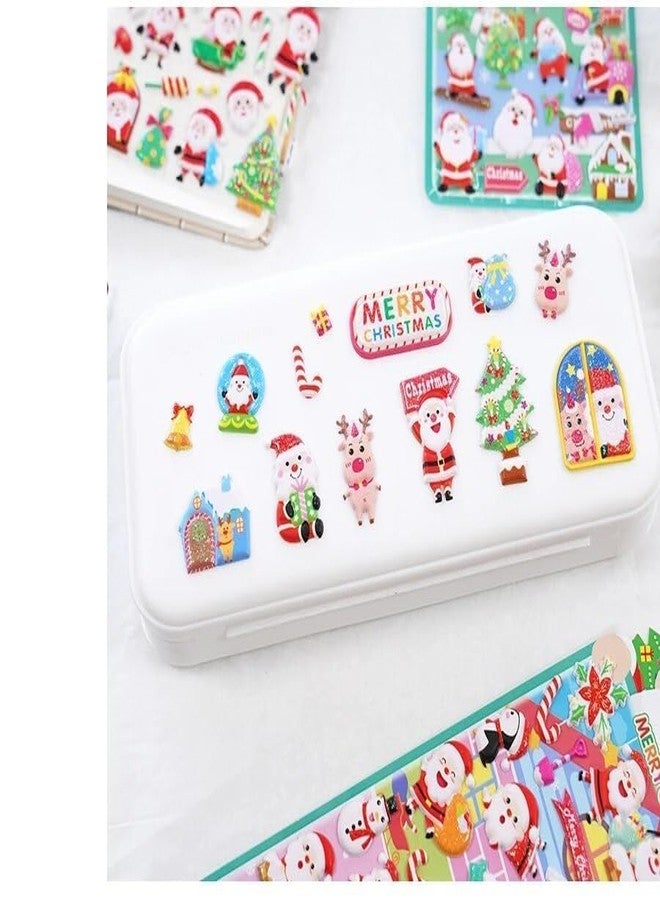 DHAVAL Christmas Kawaii 3D Puffy Stickers Set - 4 Sheets Cute Santa, Reindeer, Snowman & Xmas Tree Stickers | DIY Scrapbooking, Journals, Gift Wrapping & Holiday Crafts for Kids & Adults - Image 3